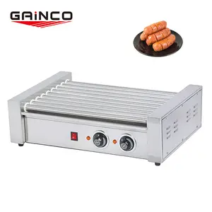 Gainco High-Efficiënte Commerciële Hotdog Worst Rack Roller Grill Automaten Voor Grill