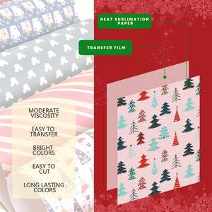 Paquete de Hojas de Transferencia de Tinta para Sublimación Navideña, Papel de Transferencia de Sublimación Arcoíris para Tazas, Vasos, Llaveros y Camisetas DIY - Product Image 2