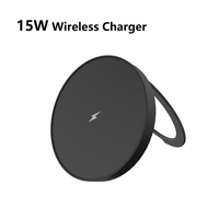 Chargeur intelligent universel mini portable 15W Type-C PD Chargeur sans fil magnétique avec support rotatif à 360° et entrée 5V/3A