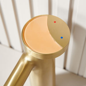Robinet de lavabo monocommande <span class=keywords><strong>en</strong></span> laiton à capteur tactile multicolore, à montage sur plan, avec cartouche céramique, pour usage hôtelier, design moderne - Product Image 3