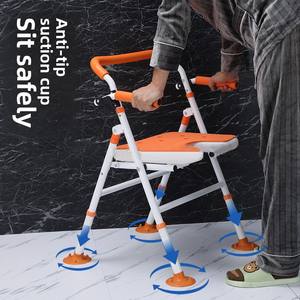 Chaise de bain moderne pliable pour personnes âgées, salle de bain, douche, ventouse antidérapante, <span class=keywords><strong>anti</strong></span>-basculement, chromée, capacité de 150 kg, Dinglian - Product Image 3