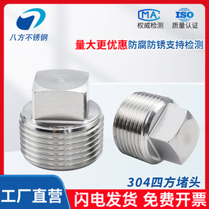 Eight Directions 304 Stainless Steel External Square Plug 6 Inch Threaded Hydraulic Hose Mechanical Use - Product Image 3