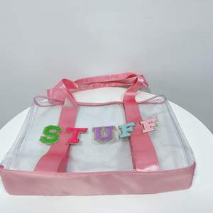 Bolso de compras de PVC transparente a la moda estilo plegable para playa o uso diario - Product Image 5