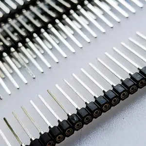 Smart panjang pin tunggal baris ganda soket sip 2.54mm mesin pin perempuan header untuk papan pcb