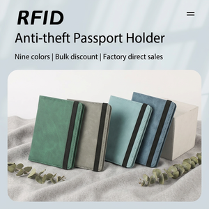 ปกหนัง PU อเนกประสงค์สำหรับพาสปอร์ต ป้องกัน RFID พร้อมช่องใส่เอกสารเดินทาง รับทำโลโก้ตามสั่ง ขายส่ง - Product Image 2