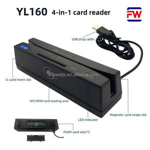 Lector de tarjetas magnéticas YL160 USB Chip IC NFC PSAM <span class=keywords><strong>Card</strong></span> Writer Encoder 3 pistas con SDK 13,56 MHz ABS - Product Image 3