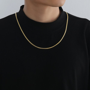 Chaîne en acier inoxydable NK cryptée de 3 mm, Collier Hip Hop en acier inoxydable, Collier de mode Tanjing Lijing - Product Image 4