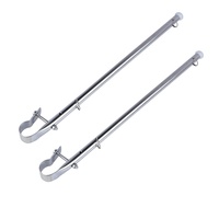 7/8 "-1 1/4" Montaje en riel de acero inoxidable Barco Púlpito Personal Barco Yate Bandera Marina Poste