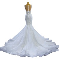 AL1789 2024 Nouvelle Robe de Bal Blanche Élégante et Chic pour Femme avec Dentelle, Paillettes, Perles et Illusion de Transparence, Décolleté Cœur, Longueur Ras du Sol