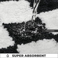 Tapis de sol géométrique absorbant pour entrée Tapis de porte avant antidérapant en caoutchouc Tapis de bienvenue lavable