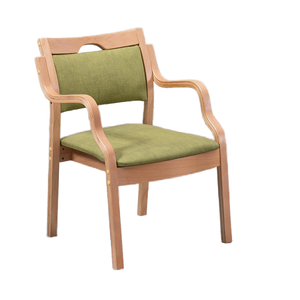 Ahşap deri yemek sandalyeleri yaşlı ve hemşirelik ev için Modern açık ahşap eğlence sandalye - Product Image 1