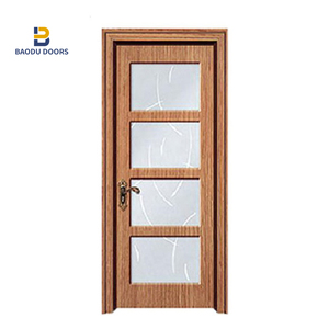 Porta de vidro pvc de madeira, venda quente, porta de vidro comercial usado