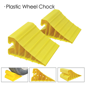 Cales de roue robustes en plastique pour véhicules lourds, cale de freinage pour voiture, remorque, camion, double grande taille, avec corde, direct usine - Product Image 1