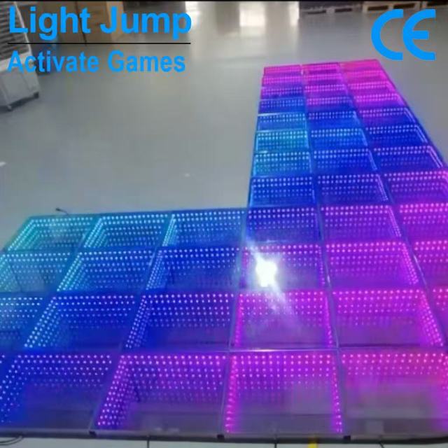 Interactive Dance Floor Tiles Pista Led De Baile Magnetic Portable Dance Floor 3D Infinite DJ Led DanceFloor Light Stage