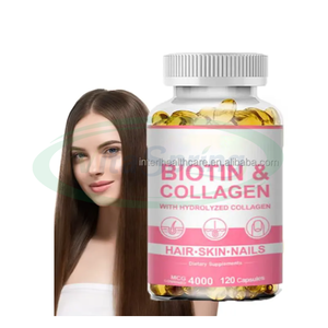 VitaSpring-Suplemento de Vitamina Biotina y Colágeno PARA LA Piel y las Uñas, Cápsula de Gel Blando PARA EL Crecimiento del Cabello, 25000mcg, OEM - Product Image 1