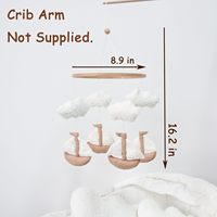 Mobile bébé en peluche aux couleurs neutres et au design simple, jouets suspendus pour chambre d'enfant, cadeau pour nouveau-né
