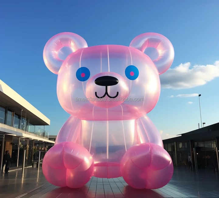 Custom Outdoor PVC Gummy Bear Inflatable Giant Bear Pink Inflatable for ...