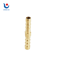 Raccord de tuyau en laiton droit à barbillon, raccord de raccordement et de réparation, et raccord de raccordement et de réduction à tête hexagonale basse pression pour plomberie et alimentation en eau