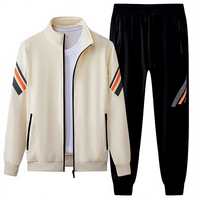 Nouveau pull molletonné pour homme automne-hiver, 100 % coton respirant et écologique, taille élastique, manches longues, design sportif avec détails latéraux