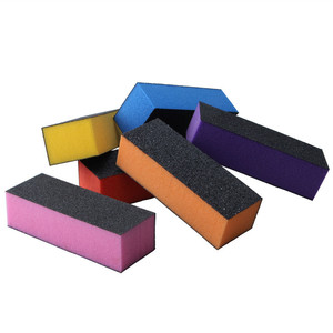 Toptan 7 renkler yüksek elastikiyet 3 taraflı tırnak tamponu zımpara blok çift manikür tırnak parlatma için tırnak törpüsü ucuz fiyat - Product Image 1