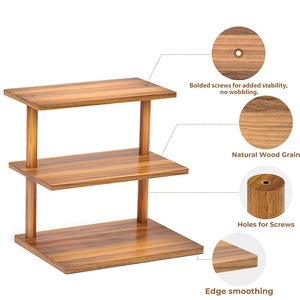 Vassoio da portata in legno di Acacia a 3 livelli <span class=keywords><strong>per</strong></span> <span class=keywords><strong>antipasti</strong></span> piatti dessert espositore alimentare <span class=keywords><strong>per</strong></span> accessori <span class=keywords><strong>per</strong></span> torte Decorative <span class=keywords><strong>per</strong></span> feste - Product Image 5