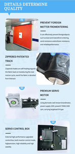 <span class=keywords><strong>Porte</strong></span> à enroulement électrique à grande vitesse pour entrepôt, logistique et atelier, en PVC avec fermeture éclair, technologie de pointe - Product Image 4