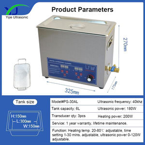6L eliminación de polvo de aceite óxido 180W potencia ajustable máquina de limpieza ultrasónica piezas dentales lavadora máquina limpiador ultrasónico - Product Image 3