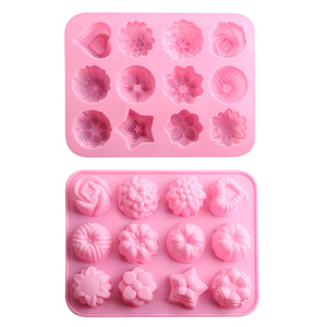 Silicone Cake Mold 12 Cavity Flower Shape Ice Cube Chocolate Pudding Jelly Mold For DIY Baking Pastry Tools - Product Image 5