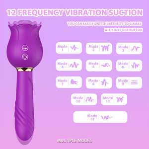 12 fréquences aspiration et <span class=keywords><strong>queue</strong></span> Vibration Rose gode vibrateur sexuel Rose Sex Toy sucer Clitoris vibrateur pour femmes dames - Product Image 3