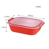 Emballage alimentaire écologique, récipient pour biscuits de conservation au réfrigérateur, recyclable, 1200 ml, boîte d'emballage en plastique PP pour fruits