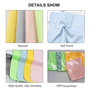 Vente flash - Lingettes de nettoyage pour lunettes en microfibre avec logo personnalisé OEM, lingettes de haute qualité et durables pour lunettes, pour cadeaux promotionnels - Product Image 6