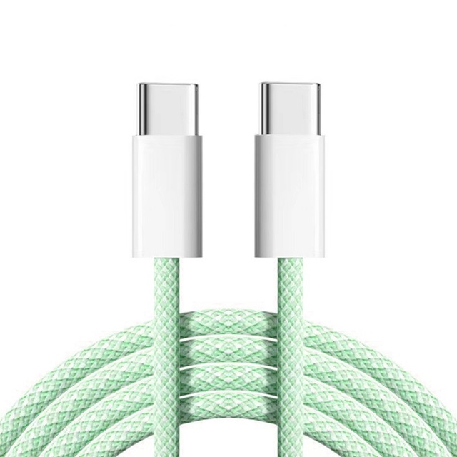 Popular 1M 2M Nylon Braided PD 60W 5A Nylon Braided Type c Super Fast Charging c to c Cable Fast Charging