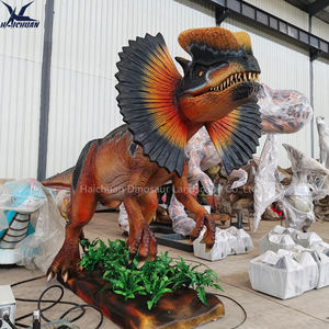 Dinosaurio Animatrónico de Tamaño <span class=keywords><strong>Real</strong></span> para Parque Temático de Dinosaurios, <span class=keywords><strong>Dilophosaurus</strong></span> Mecánico con Movimiento Automático y Sensor Motor, en Venta - Product Image 5