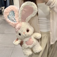 Nieuwe knoopvormige pluche konijnenpatch met PP katoenen vulling, knuffelig op maat gemaakt konijnenknuffel, comfortpop, kinder- en kinderfeestcadeau, huisdecoratie