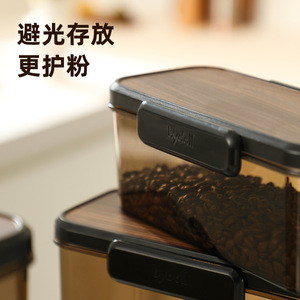 Sealed Flour Hopper Food Grade Storage Container 4.4L Airtight Rectangle Kitchen Grain Cereal Box - Product Image 4