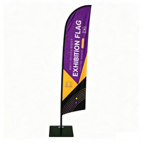 Drapeau publicitaire pour événements, bannière à mât en fibre de verre, imperméable, durable, drapeau plume, vente en gros