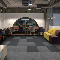Dalles de moquette bouclée de qualité commerciale 50x50cm, résistantes au trafic intensif, pour bureaux et espaces ouverts, en nylon ignifuge avec support PVC, revêtement de sol modulaire