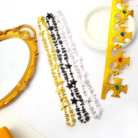 Collier de perles vintage en plastique du Nouvel An décoration de collier de fête de vacances vente en gros