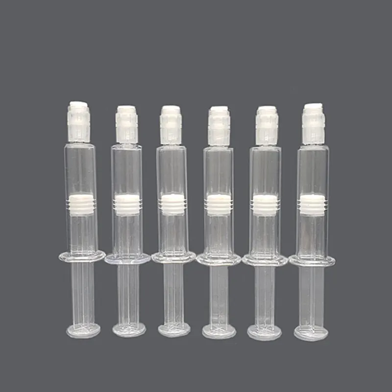 1ml 2ml 3ml 5ml 10ml 20ml Cosmetic Airless Injection Bottle Plastic Safety Syringe Hyaluronic Serum Packaging for Skincare