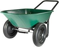 Chariot de jardin à 2 étages, brouette 5 cubes 100l pied Poly plateau Construction chariots à benne