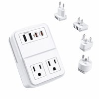 Prise murale multifonctionnelle personnalisable US en cuivre, 3 prises, 2 USB + 2 ports Type-C, 250V 10A, sécurité enfant