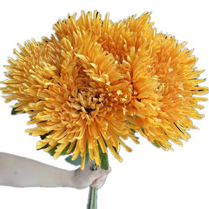 Branche <span class=keywords><strong>de</strong></span> fleur <span class=keywords><strong>de</strong></span> chrysanthème d'<span class=keywords><strong>empereur</strong></span> en polyester artificiel fait à la main longue durée pour la Saint-Valentin - Product Image 3