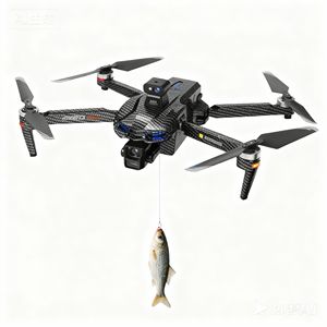Dron AE60 Económico con Cámara Dual 4K, Transmisión de 12 km, Diseño Plegable, Lanzamiento con un Clic, Regalo Sorpresa para Bodas, Cebo para Pesca - Product Image 1