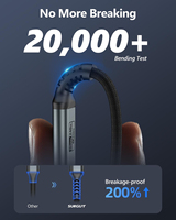 Nouveau câble USB-C tendance, câble Type C 3.2 Gen2 20 Gbps 4K PD 100W 240W, charge rapide USB-C vers USB-C pour station d'accueil SSD