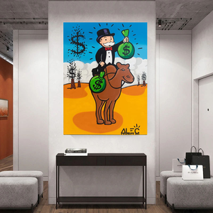 Pintura en Lienzo <span class=keywords><strong>de</strong></span> <span class=keywords><strong>Alec</strong></span> Monopoly, Hombre Rico, Pósteres y Grabados <span class=keywords><strong>de</strong></span> Arte, <span class=keywords><strong>Cuadros</strong></span> <span class=keywords><strong>de</strong></span> Graffiti para Decoración <span class=keywords><strong>de</strong></span> Pared - Product Image 3