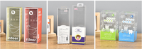 Boîte cadeau carrée pliante en plastique PVC transparent avec logo personnalisé