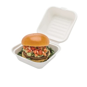Personalizado Biodegradável 6 Polegada Bagaço De Cana Descartável Lancheira Mini Clamshell Recipiente De Alimento Ambiental Customisable - Product Image 1