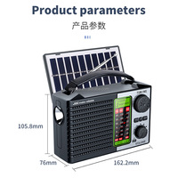 Altavoz Portátil Solar BT TF/USB TG-099BT-S TG-099BT con Radio AM SW FM de 3 Bandas y Linterna