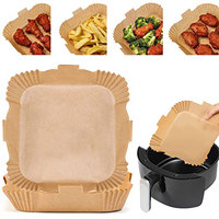 Papier de cuisson jetable antiadhésif pour friteuse à air, papier sulfurisé anti-graisse pour friteuse à air, papier de cuisson imperméable pour friteuse à air