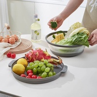 Couvercle alimentaire pliable transfrontalier en ABS résistant aux hautes températures, compatible micro-ondes, pour assiettes et bols